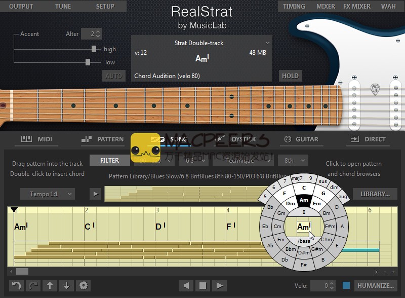 MusicLab RealStrat for Mac 4.0.0.7250 吉他声音建模和吉他技巧模拟