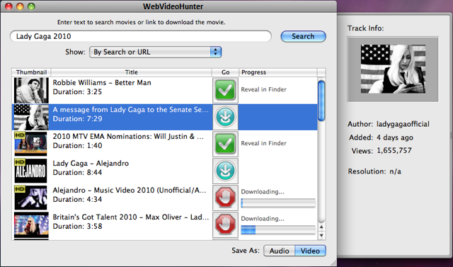 WebVideoHunter for Mac 5.6.8  下载YouTube视频