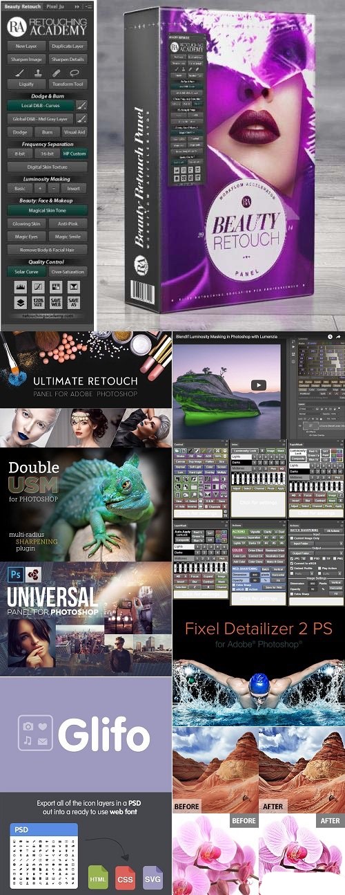 Photoshop Panels & Plugins Collection Updated 10.2017 for Mac PS插件合集