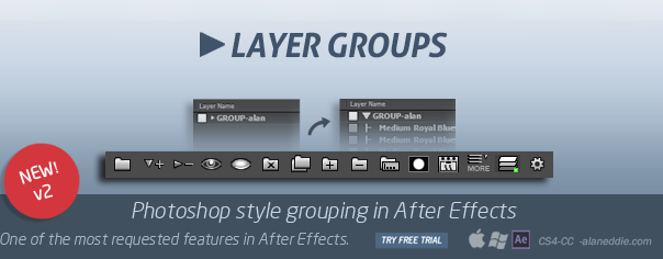 Layer Groups for Mac 2.20 After Effects 插件 Photoshop图层脚本