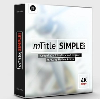 mTitle Simple Pack vol. 3 Plugin for Final Cut Pro X & Motion 5 (Mac OS X)