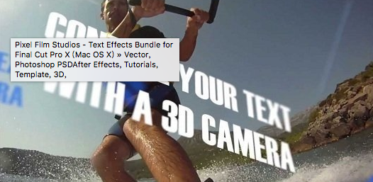 Pixel Film Studios - Text Effects Bundle for Final Cut Pro X (Mac OS X)