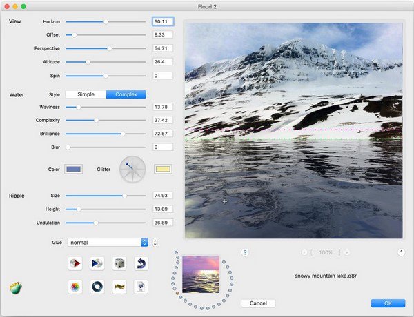 Flaming Pear Flood 2.05 for Adobe Photoshop Mac 波浪，波纹 制创造逼真的水样