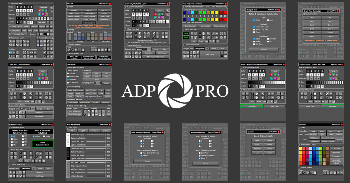 ADP Pro v3.1 Luminosity Mask Panel for Photoshop CC2014 – CC2018 (macOS) - Clone