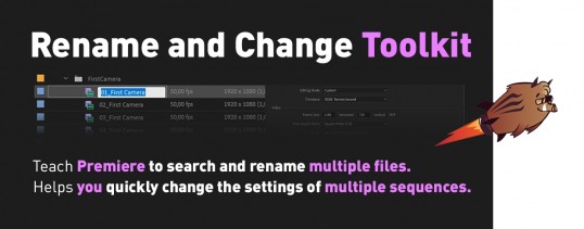 Rename and Change Toolkit v1.0 for Premiere Pro MacOS